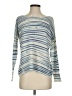 White + Warren 100% Cashmere Stripes Blue Cashmere Pullover Sweater Size S - photo 1