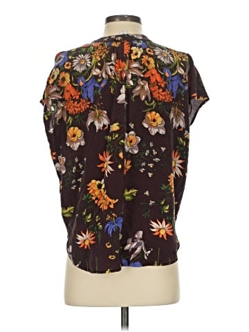 Amour Vert Short Sleeve Silk Top (view 2)