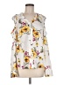 Express 100% Polyester Floral Yellow Sleeveless Blouse Size M - photo 1