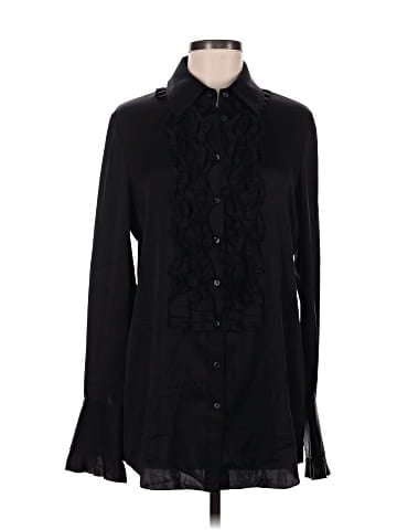 Elie Tahari Long Sleeve Silk Top (view 1)