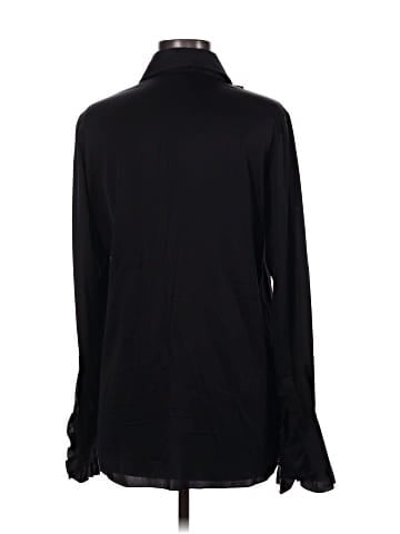 Elie Tahari Long Sleeve Silk Top (view 2)