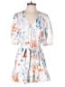 Unbranded 100% Polyester Floral White Casual Dress Size M - photo 1