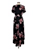 A. Byer Floral Black Casual Dress Size M - photo 2