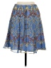 J. McLaughlin 100% Silk Paisley Blue Silk Skirt Size 2 - photo 2