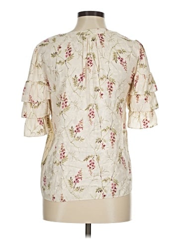 Rebecca Taylor Short Sleeve Silk Top (view 2)