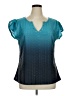 Unbranded Teal Short Sleeve Blouse Size XL - photo 1