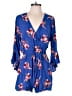 Express Outlet 100% Rayon Print Blue Romper Size M - photo 1