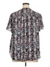 Torrid 100% Polyester Chevron-herringbone Purple Short Sleeve Blouse Size 1X Plus (1) - photo 2