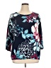 Chico's Floral Blue Pullover Sweater Size XL (3) - photo 1