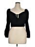 Wild Fable 100% Rayon Black 3/4 Sleeve Top Size XL - photo 1