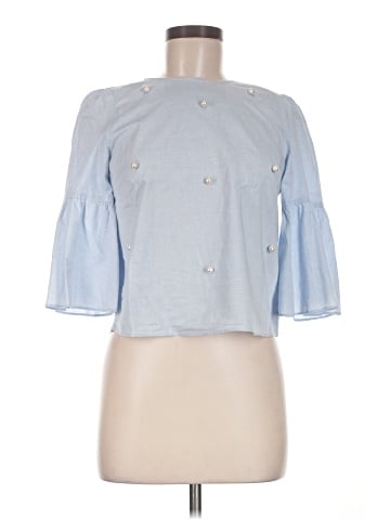 Zara Basic 3/4 Sleeve Blouse (view 1)