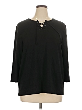 Weekends By Chico's 3/4 Sleeve Top