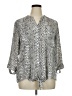 Investments 100% Polyester Silver 3/4 Sleeve Blouse Size XL - photo 1