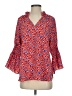 Jade 100% Polyester Polka Dots Orange 3/4 Sleeve Blouse Size S - photo 1