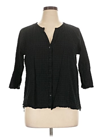 Eileen Fisher 3/4 Sleeve Button-Down Shirt (view 1)