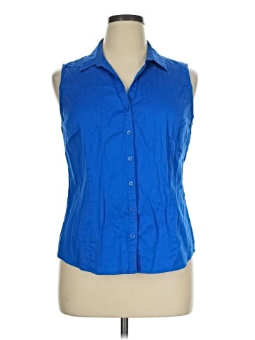 Dana Buchman Sleeveless Button-Down Shirt (view 1)
