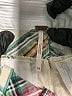 Free People 100% Cotton Plaid Ivory Casual Pants Size 10 - photo 7