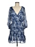 Aqua Print Blue Cocktail Dress Size M - photo 1