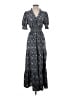 Max Studio Paisley Blue Casual Dress Size S - photo 1