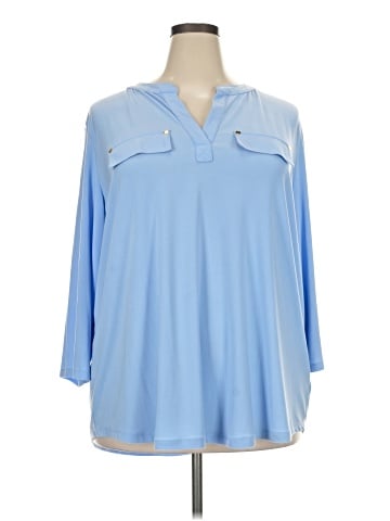 Jones New York Signature Long Sleeve Polo (view 1)