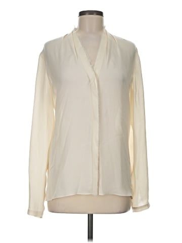 Elie Tahari Long Sleeve Silk Top (view 1)