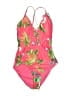 rue21 Tropical Pink One Piece Swimsuit Size M - photo 1
