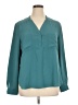 Nine West 100% Polyester Teal Long Sleeve Polo Size XL - photo 1