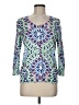 Talbots Graphic Pink Blue Cardigan Size Med Petite - photo 1