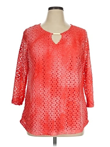 JM Collection 3/4 Sleeve Blouse (view 1)