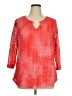 JM Collection 100% Polyester Red 3/4 Sleeve Blouse Size 1X - photo 1