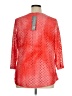 JM Collection 100% Polyester Red 3/4 Sleeve Blouse Size 1X - photo 2