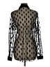 Hot Topic 100% Nylon Polka Dots Black Long Sleeve Blouse Size Med (00) - photo 2
