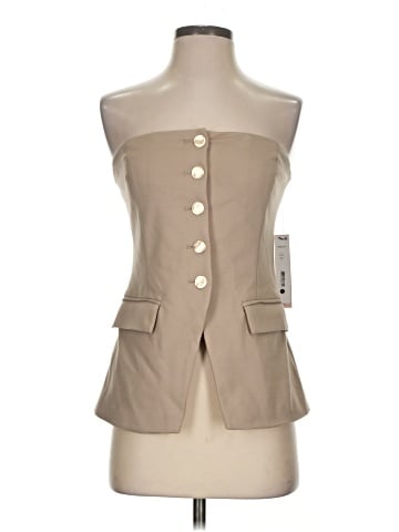 Aqua Sleeveless Button-Down Shirt (view 1)