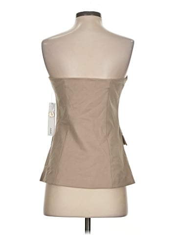Aqua Sleeveless Button-Down Shirt (view 2)