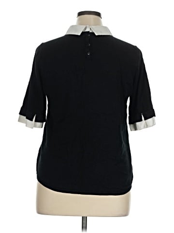 New York & Company Short Sleeve Blouse (view 2)