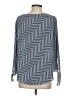 Talbots 100% Polyester Checkered-gingham Blue Long Sleeve Blouse Size S - photo 2