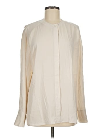 Vince. Long Sleeve Silk Top (view 1)
