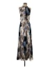 Xscape 100% Polyester Print Blue Cocktail Dress Size 2 - photo 1
