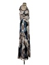 Xscape 100% Polyester Print Blue Cocktail Dress Size 2 - photo 4