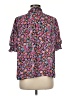 Pleione 100% Polyester Floral Pink Short Sleeve Blouse Size M - photo 2