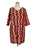 Taylor Print Orange Casual Dress Size 18 - photo 1