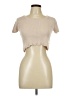Theme 100% Cotton Tan Short Sleeve Turtleneck Size L - photo 1