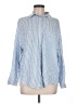 Zara Stripes Blue Long Sleeve Blouse Size M - photo 1