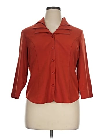 Kathy Che 3/4 Sleeve Button-Down Shirt (view 1)