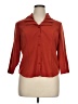 Kathy Che Red 3/4 Sleeve Button-Down Shirt Size 14 - photo 1