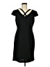 Connected Apparel Solid Black Cocktail Dress Size 8 (petite) - photo 1