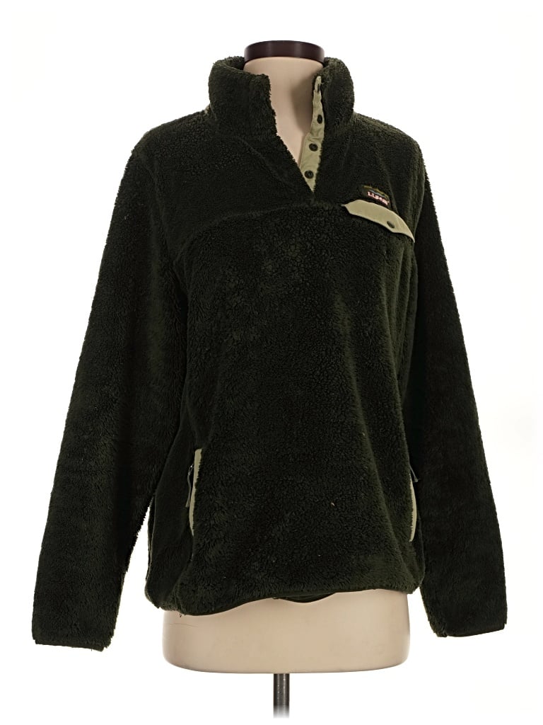 Pre-owned L.l.bean Fleece Jacket In Green