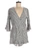 Elan 100% Rayon Stripes Gray Romper Size M - photo 1