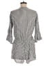 Elan 100% Rayon Stripes Gray Romper Size M - photo 2