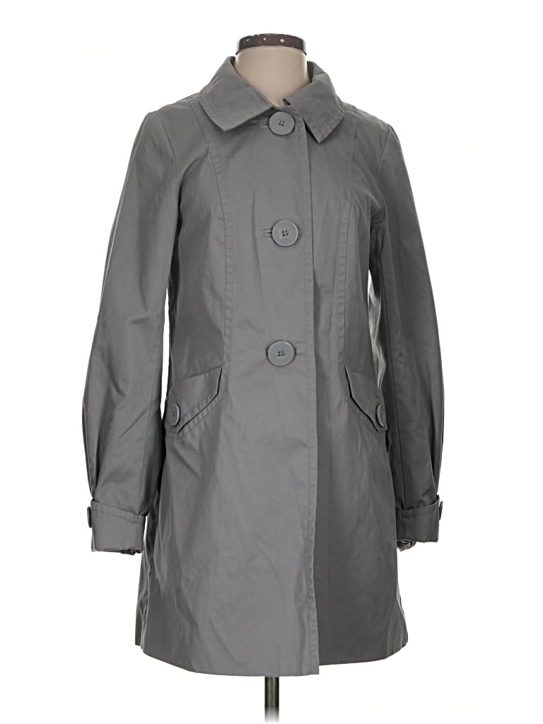 Pre-owned H&m Trenchcoat In Gray